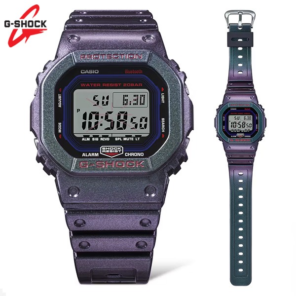 카시오 지샥 DW-B5600AH-6DR 에임하이 자동시간보정 손목시계
